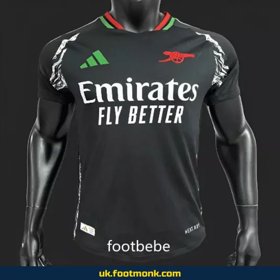 Arsenal 2024 2025 away black match jersey.