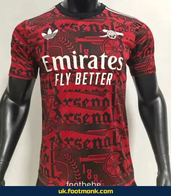 Arsenal 2024 2025 home jersey red special edition.