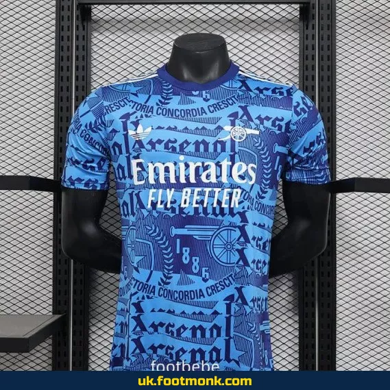 Arsenal 2025 2026 match jersey blue.