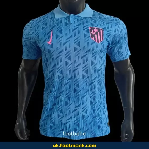 2025 Atletico Madrid Match Jersey Sky Blue Polo.