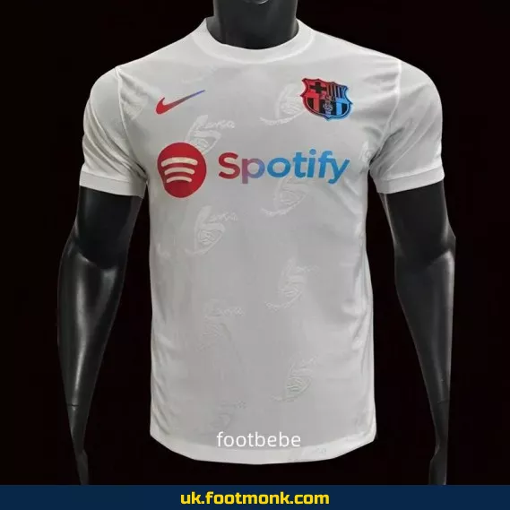 Barcelona 2024 2025 special edition white match jersey.
