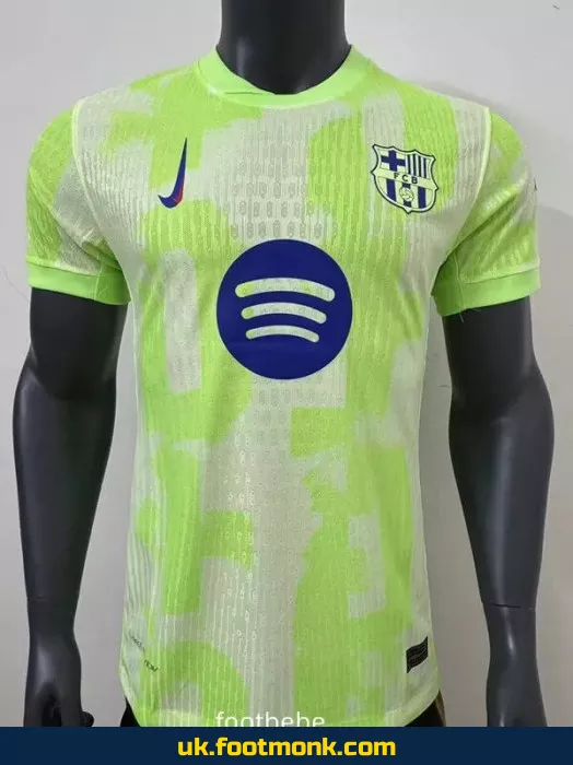Barcelona 2024-2025 Third Match Jersey Green.