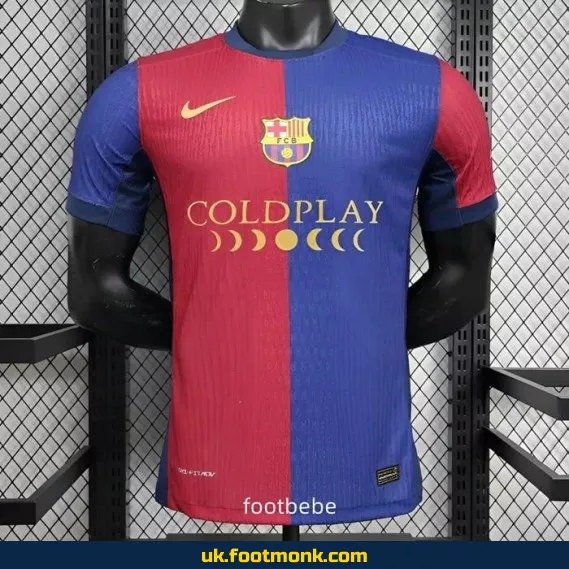 Home Match Jersey Barcelona Coldplay 2024 2025.