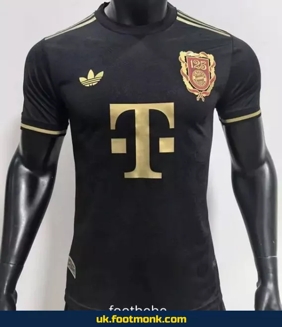 Bayern Munich 2025 125th anniversary black match jersey.