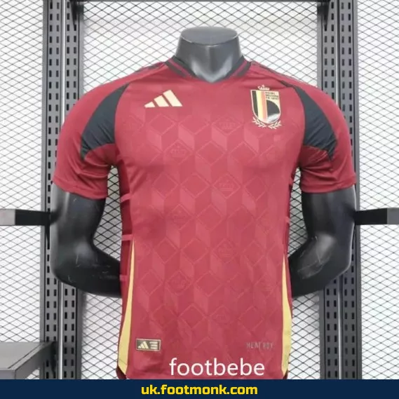 Belgium Euro 2024 home red match jersey.