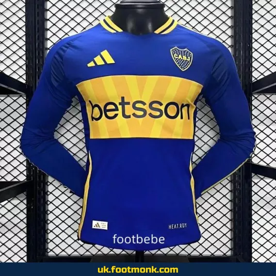 Home long-sleeved match jersey Boca Juniors 2024 2025.