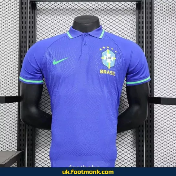 Brazil 2024 2025 Match Jersey Blue Polo.