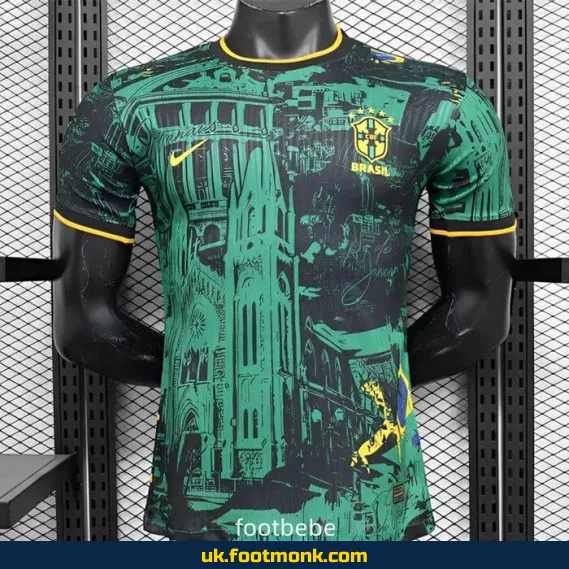 Brazil 2024 2025 green Match Jersey.