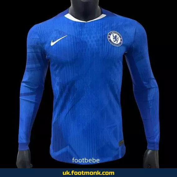Chelsea Match Jersey 2025 2026 Blue Long Sleeves.