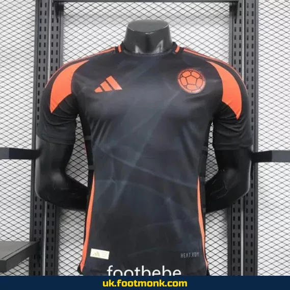 Away black Colombia 2024 2025 match jersey.