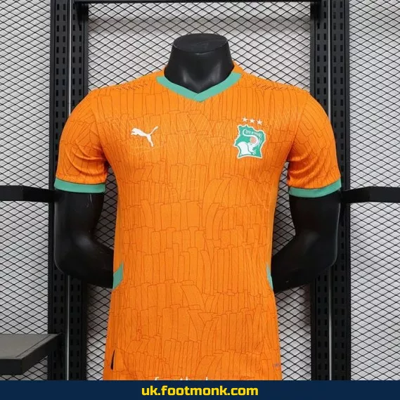 Match Jersey Ivory Coast 2024 2025 orange.