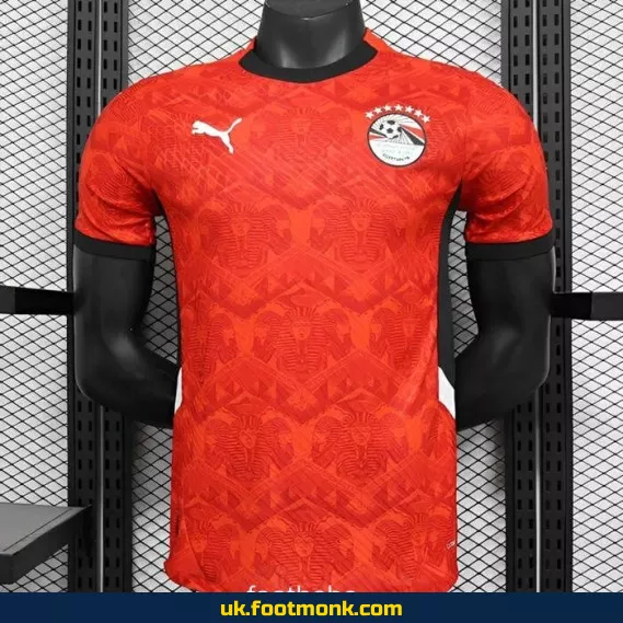 Home red Egypt 2024 2025 match jersey.
