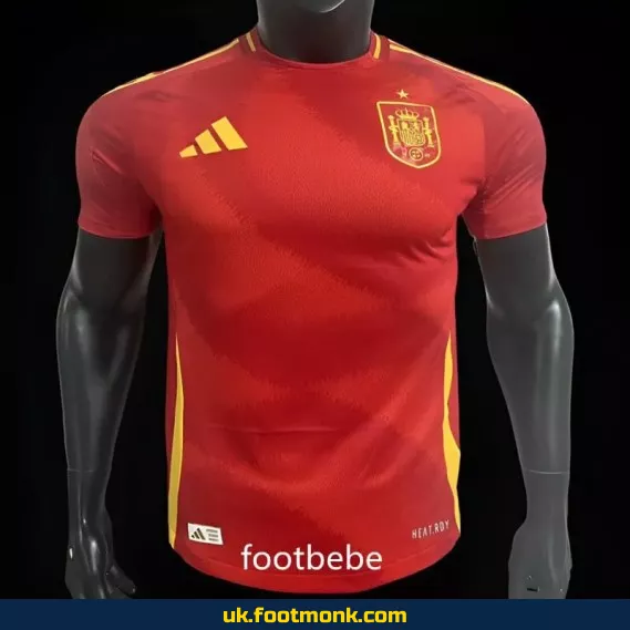 Spain Euro 2024 home red match jersey.