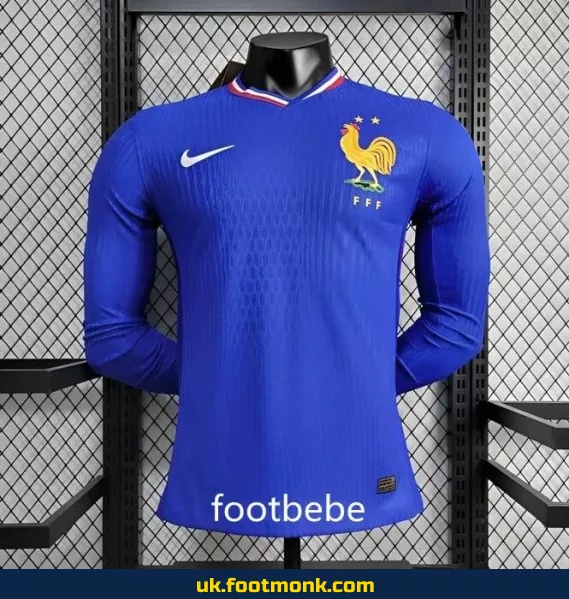 France Euro 2024 home long-sleeved match jersey.