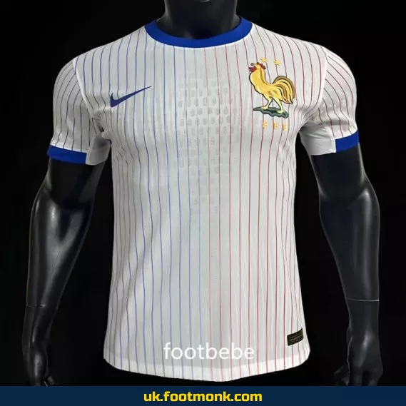 Away Match Jersey France Euro 2024 White.