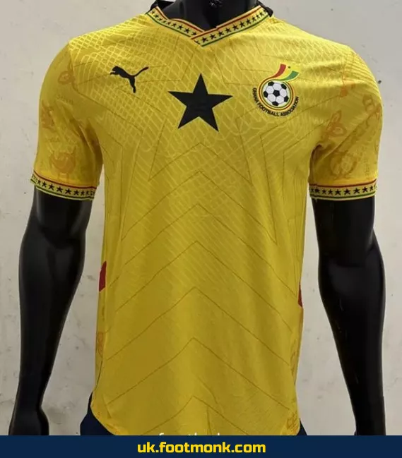 Match jersey Ghana 2024 2025 yellow.
