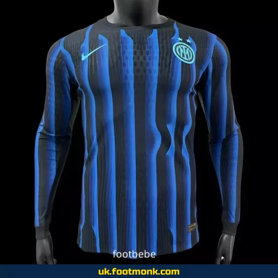 Home long-sleeved Inter Milan 2025-2026 match jersey.
