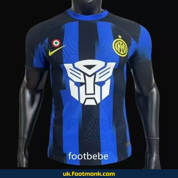 Inter Milan x Transformers 2023-2024 home jersey.