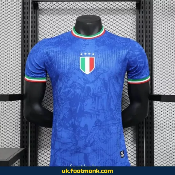 Match jersey Italy 2024 2025 blue special edition.