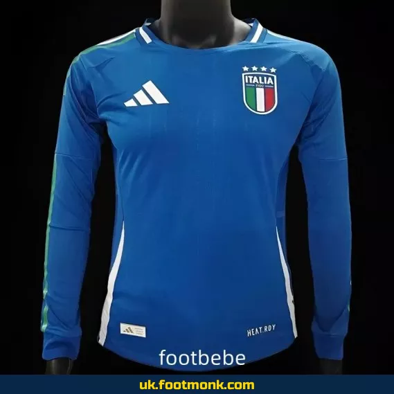 Italy Euro 2024 home long-sleeved match jersey.