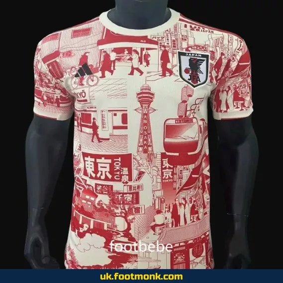 Japan 2023 2024 home jersey white red.