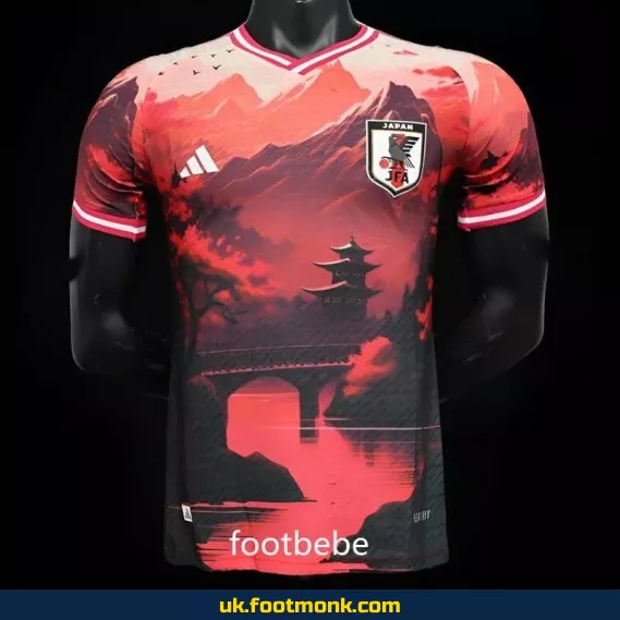 Match jersey Japan 2024 red sunset.