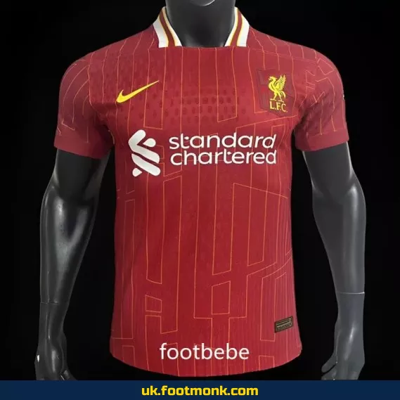 Home red Liverpool 2024 2025 match jersey.