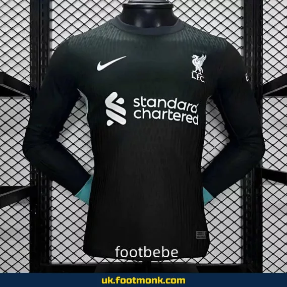 Away long-sleeved Liverpool match jersey 2024 2025.