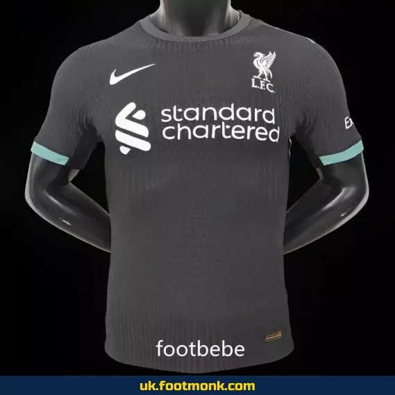 Away black Liverpool match jersey 2024 2025.