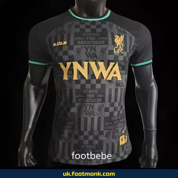 Liverpool vs LeBron YNWA 2023 2024 black jersey.