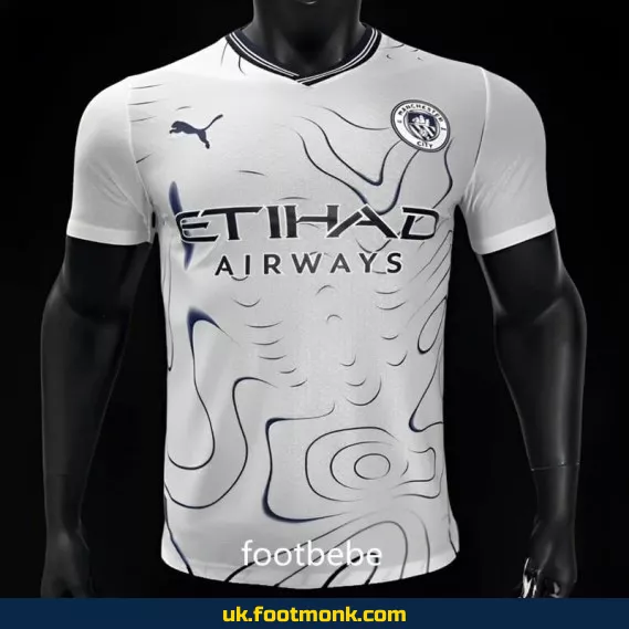 Away White Manchester City 2024 2025 Match Jersey.