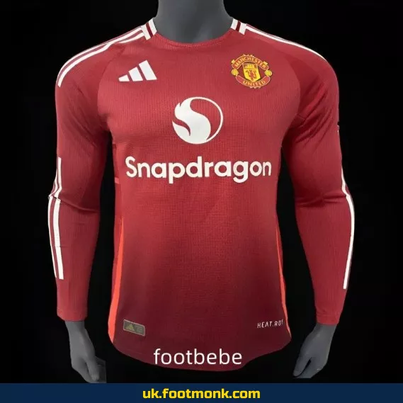 Home long-sleeved Manchester United 2024 2025 match jersey.