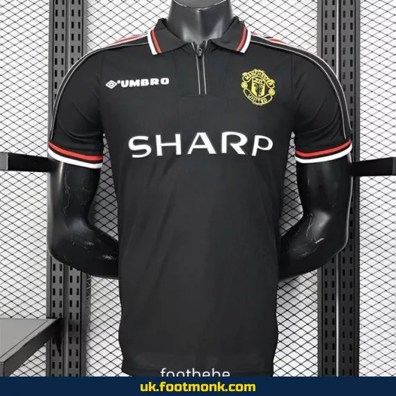 Match Jersey Manchester United Vintage 1998 1999 black.