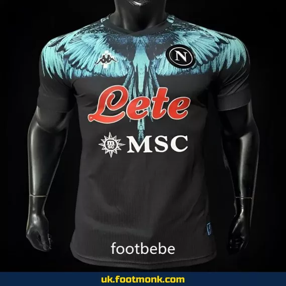 Match Jersey Naples x Marcelo Burlon 2024 black.