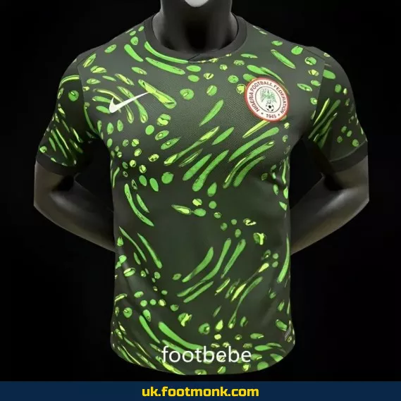 Nigeria 2024 Match Jersey black green.