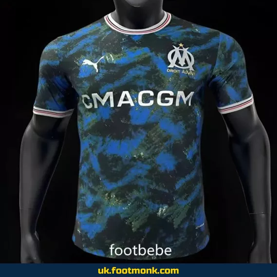 Away blue Olympique Marseille Match Jersey 2024 2025.