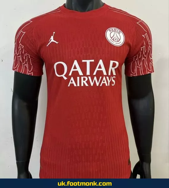 PSG Jordan 2024 2025 training jersey red.