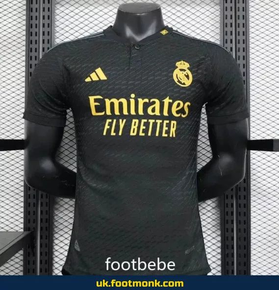 Real Madrid 2023 2024 training jersey black.