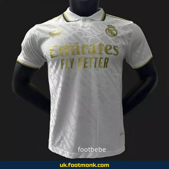 Real Madrid 2024 2025 Home White Polo Jersey.