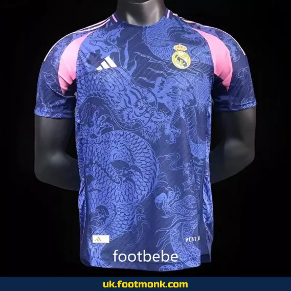 Real Madrid 2024 2025 dragon violet match jersey.