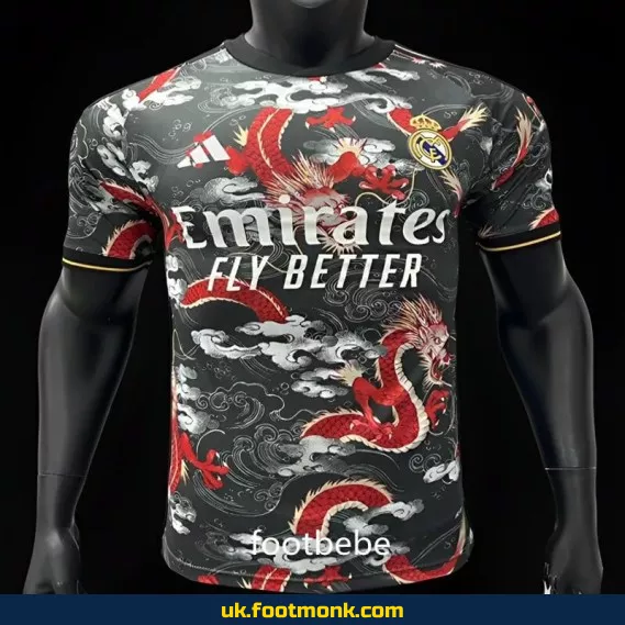 Match Jersey Real Madrid 2024 2025 black dragon.
