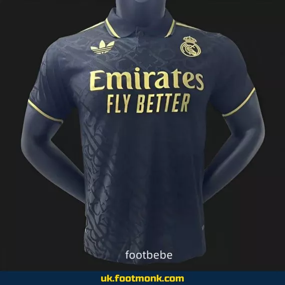 Real Madrid 2024 2025 black Match Polo Jersey.