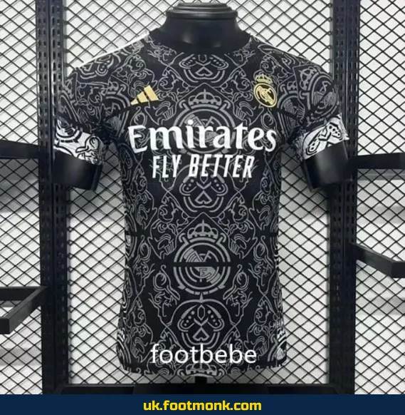 Special edition black Real Madrid match jersey 2024 2025.
