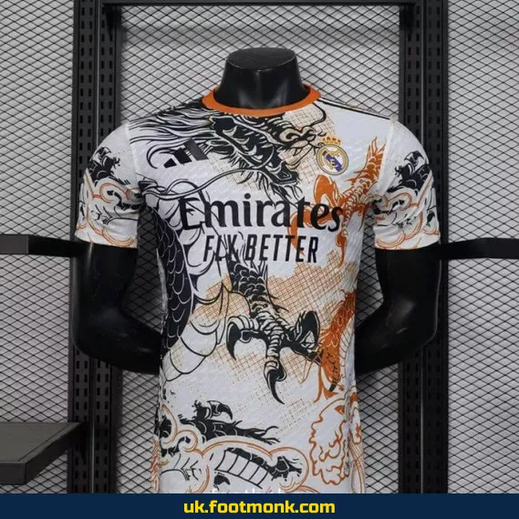 Real Madrid 2025-2026 Home Jersey Dragon White.