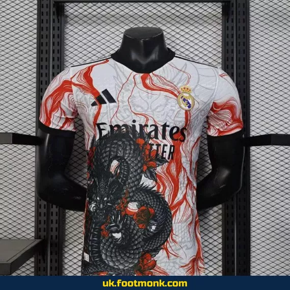 Real Madrid 2025-2026 Match Jersey Dragon Black.