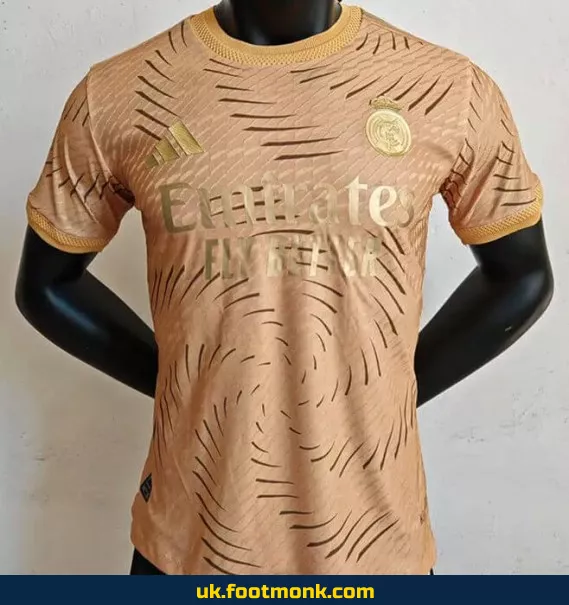 Real Madrid Match Jersey 2025 2026 Special gold edition.