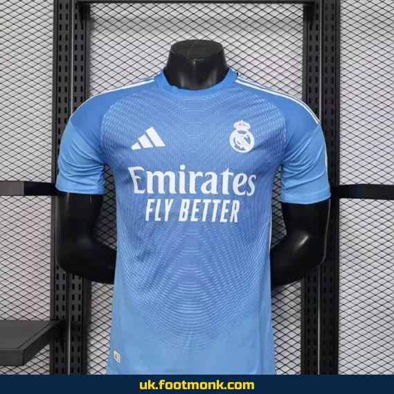 Real Madrid 2025 2026 Goalkeeper Jersey blue.
