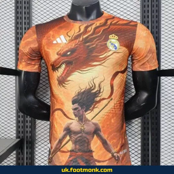 Real Madrid 2025-2026 Match Jersey Nezha dragon.