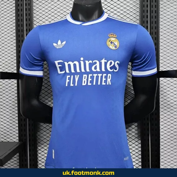 Real Madrid 2025-2026 Third Match Jersey Blue.