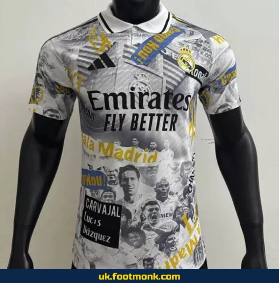 Concept version of the Real Madrid 2025-2026 match jersey.